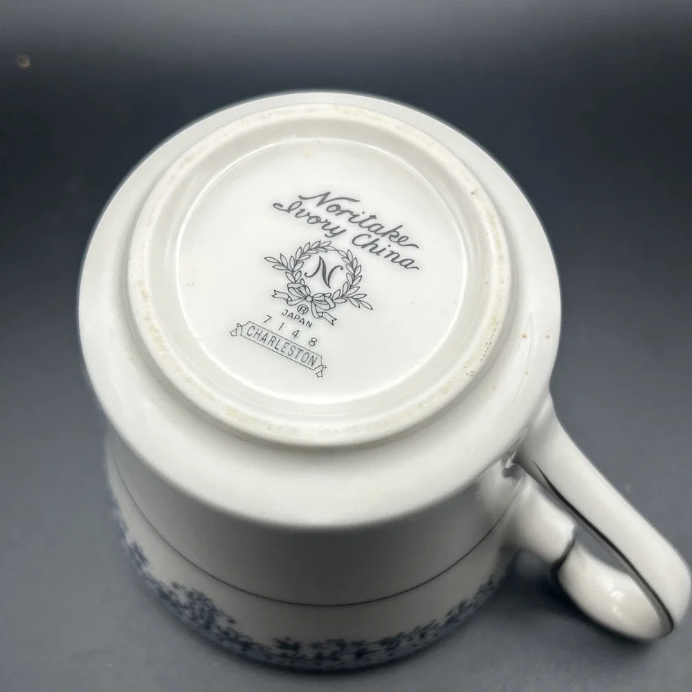 Vintage Noritake China Charleston 7148 Creamer Pitcher & Covered Sugar Bowl Set